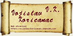 Vojislav Korićanac vizit kartica